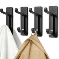 Black 4 Pack Stick-on Hooks M6876