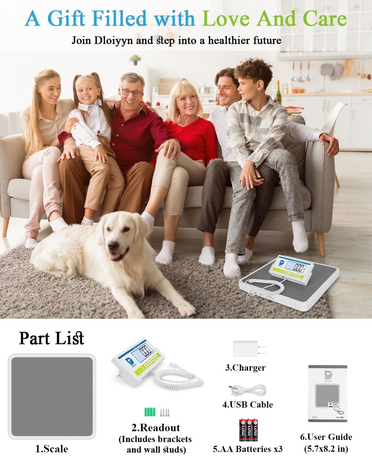 660 lb Digital Medical Floor Scale E928804