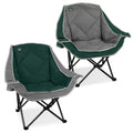 2 Pack Oversized Padded Folding Camping Chair with Cup Holder N2277
