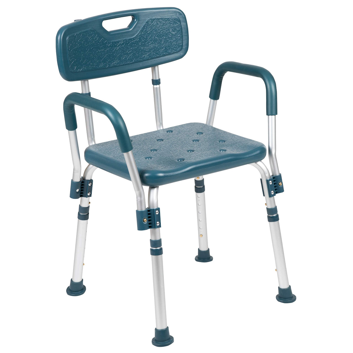 Adjustable Navy Bath & Shower Chair with Back & Arms H162