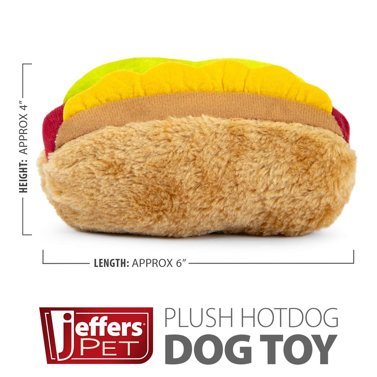 Plush Food Themed Dog Toy with Squeaker, 6 inch S481246