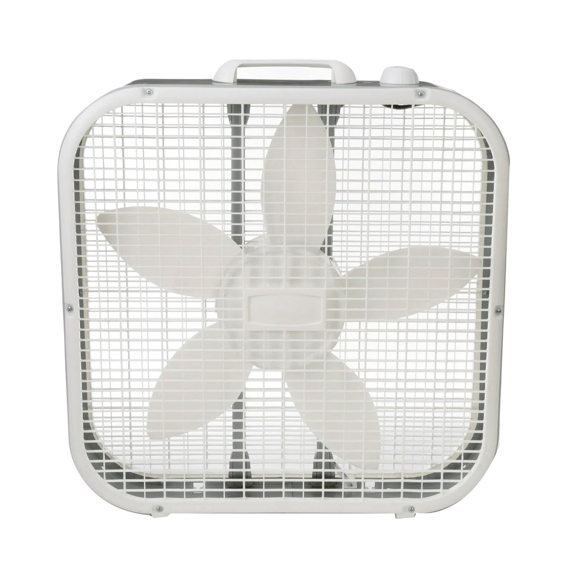 20" Classic Box Fan with Weather-Resistant Motor, 3 Speeds, 22.5" H (White) O7198