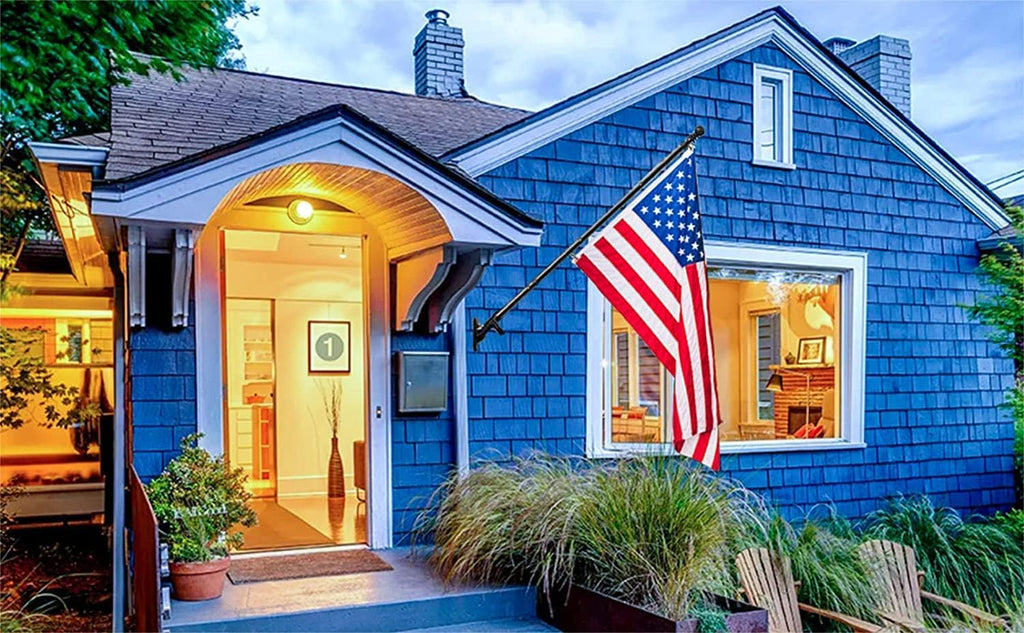 5ft Tangle Free Flag Pole Kit with 3x5 US Flag O289