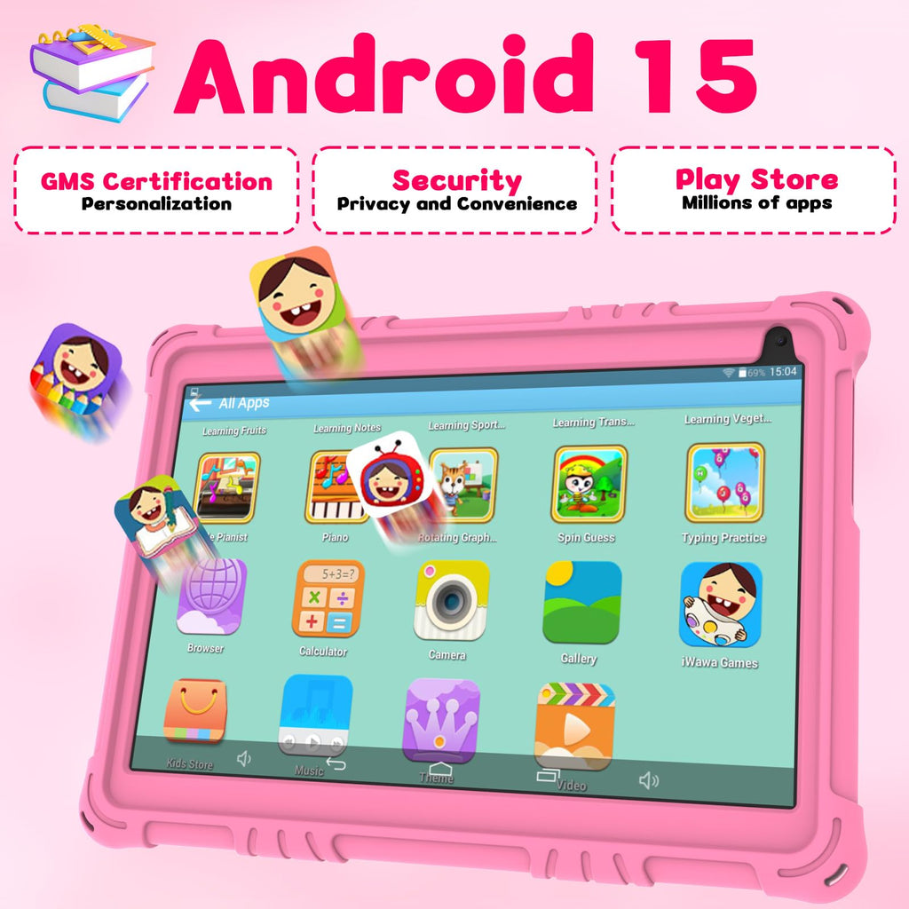 10 inch Kids Tablet 8GB RAM 32GB ROM Pink A28988