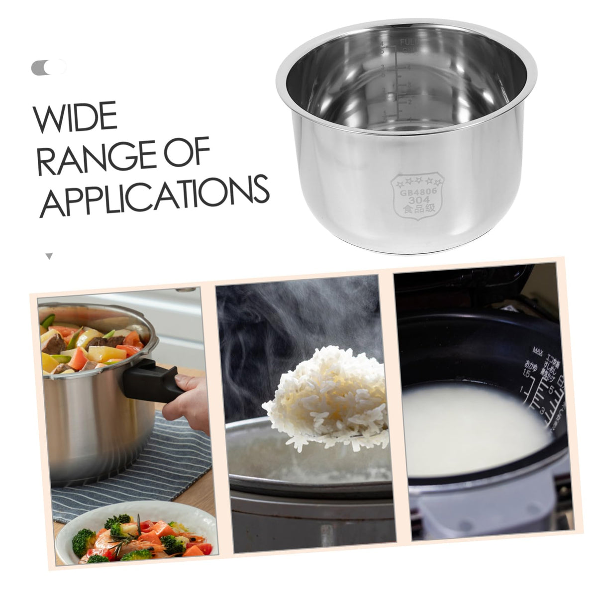 3L Stainless Steel Inner Cooking Pot Q720742