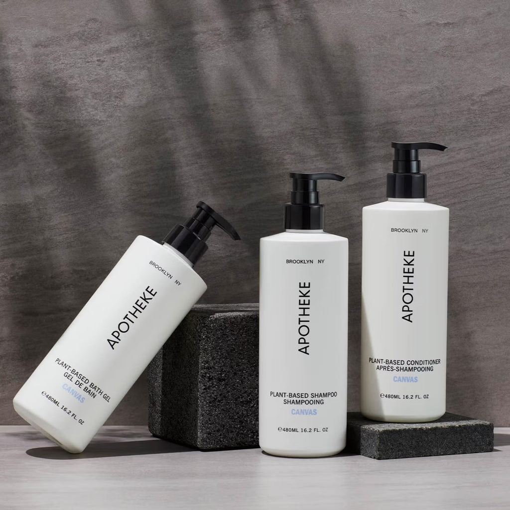 Plant-Based Shampoo and Conditioner Set with Aloe Chamomile Coconut and Jojoba Oils, 16.2 Fl Oz Each P751073