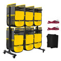 2-Tier Heavy Duty Folding Chair Cart with Wheels T766283
