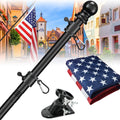 5ft Tangle Free Flag Pole Kit with 3x5 US Flag O289
