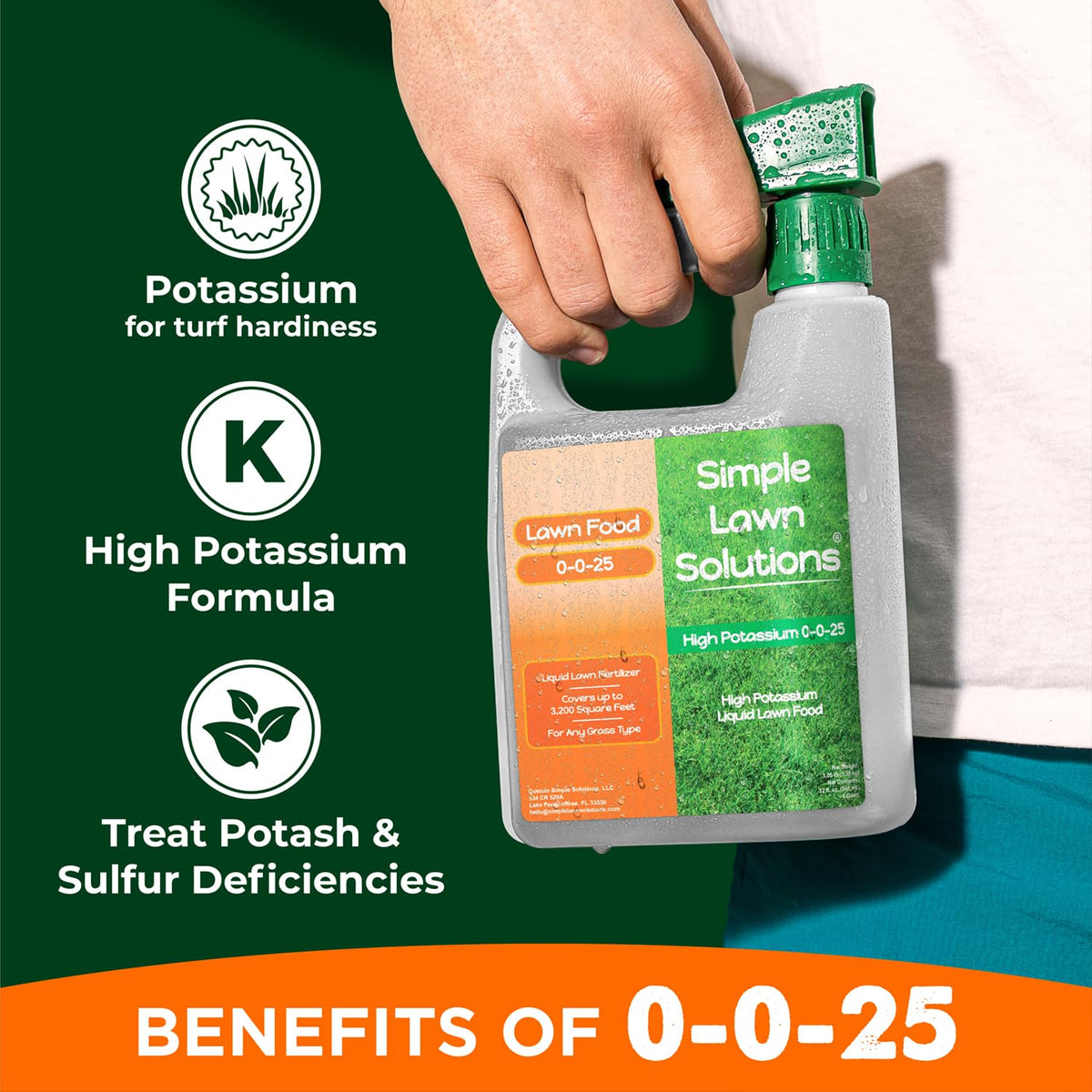 High Potassium Liquid Fertilizer 0-0-25 Concentrated Spray 32 Ounce J802