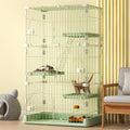 3/4-Tier Wire Cat Cage Playpen Kennel with Hammock B6807