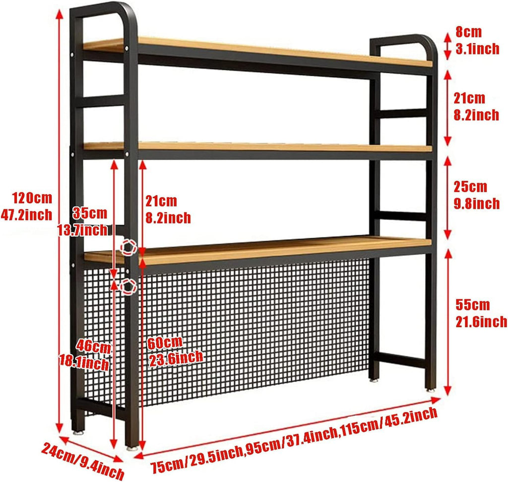 3-Tier Wood Desktop Bookshelf Q733