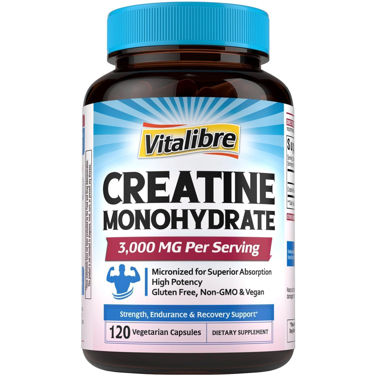 Micronized Creatine Monohydrate 3000 mg 120 Capsules Z625343