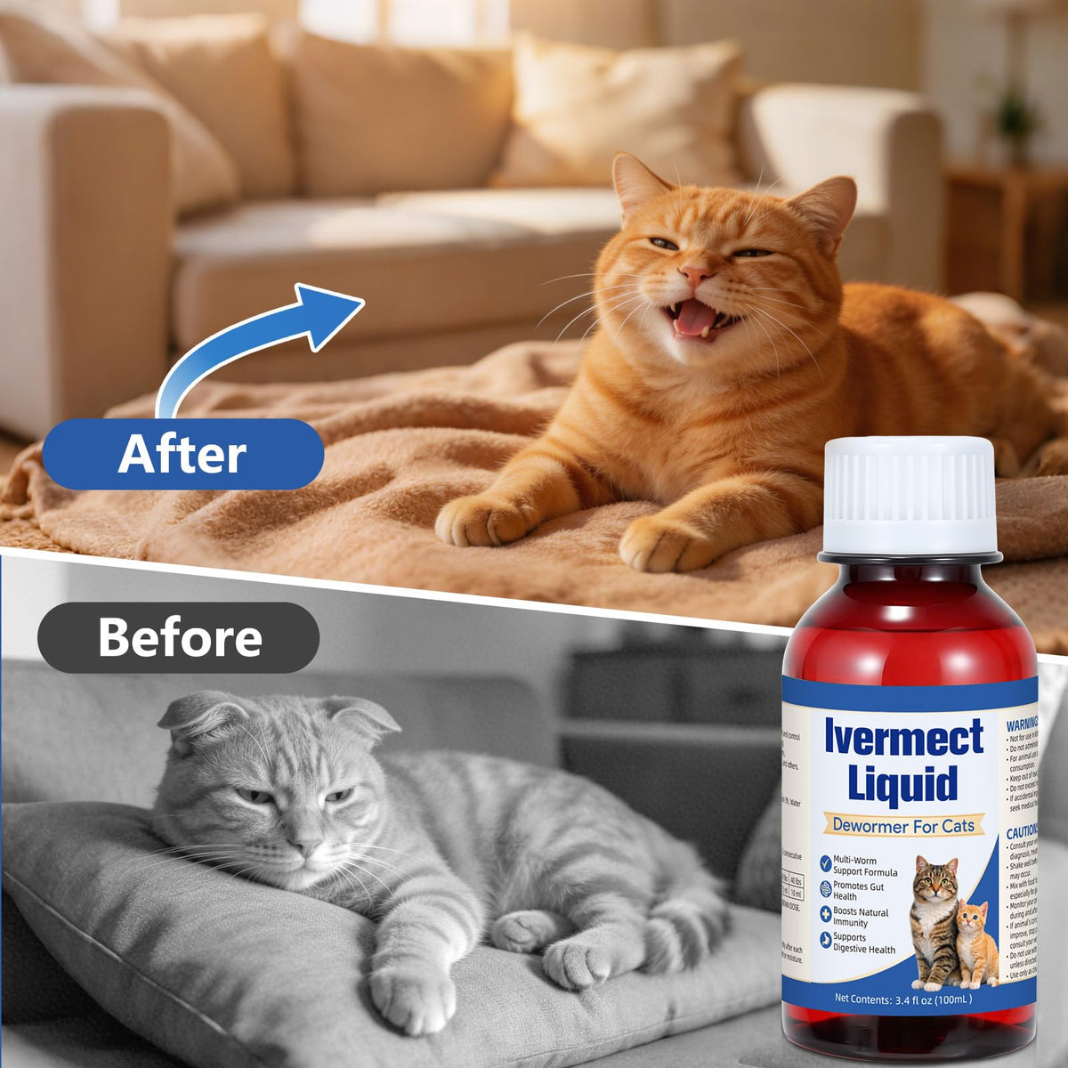 Broad Spectrum Cat Dewormer 100mL M916