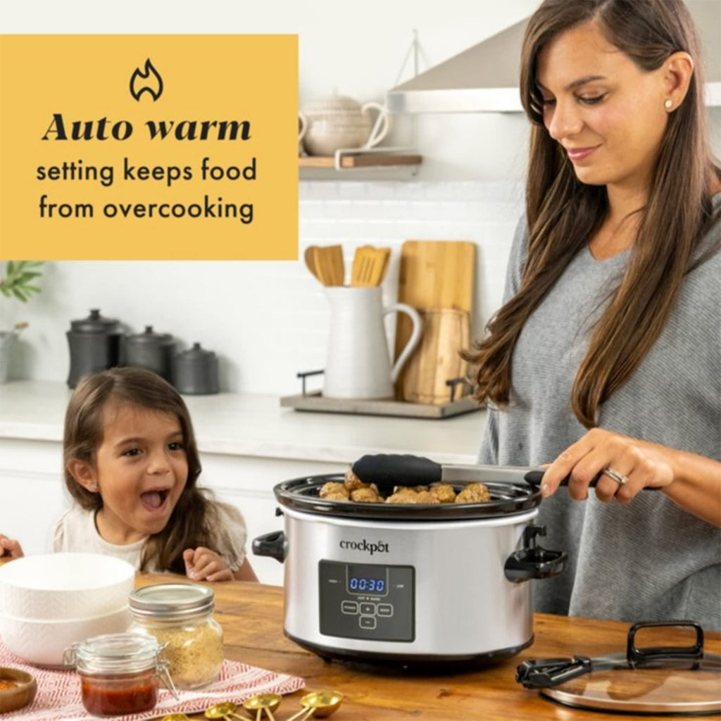Programmable Slow Cooker, 4 Quart Oval I98496