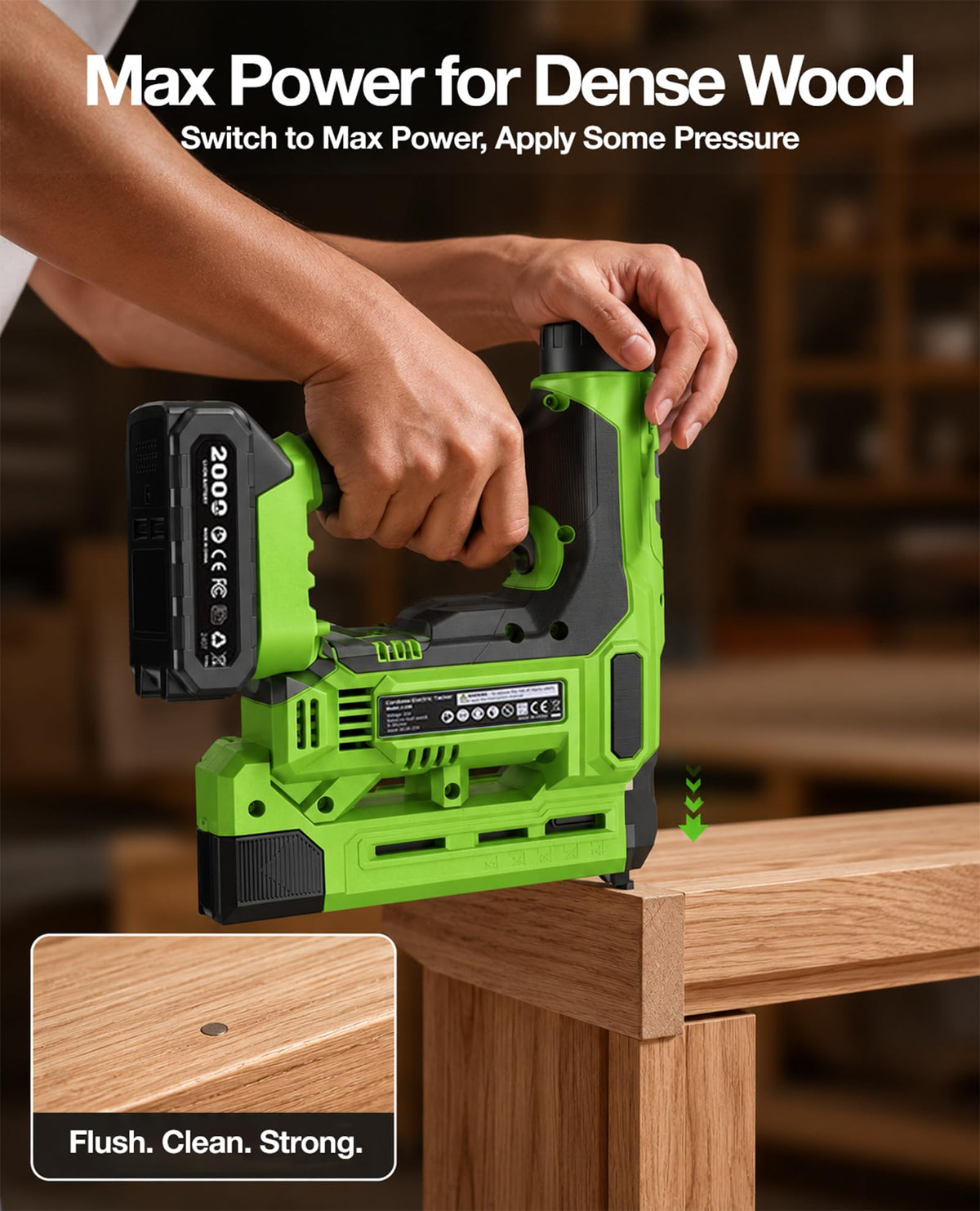 18-Gauge Cordless Brad Nailer 20V 2-in-1 Electric Nail Gun with 2 Batteries Z904820