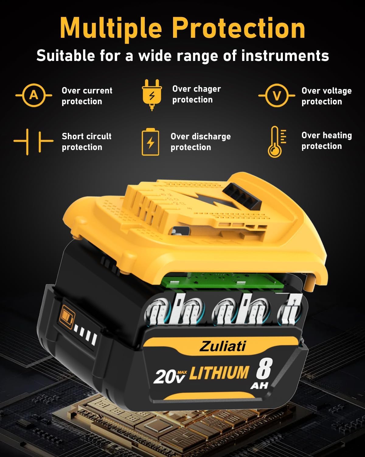 8.0Ah Replacement Battery 2PC G528775