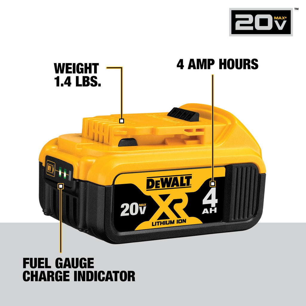20V MAX Lithium Ion Battery 2 Ah and 4 Ah 4-Pack C7508