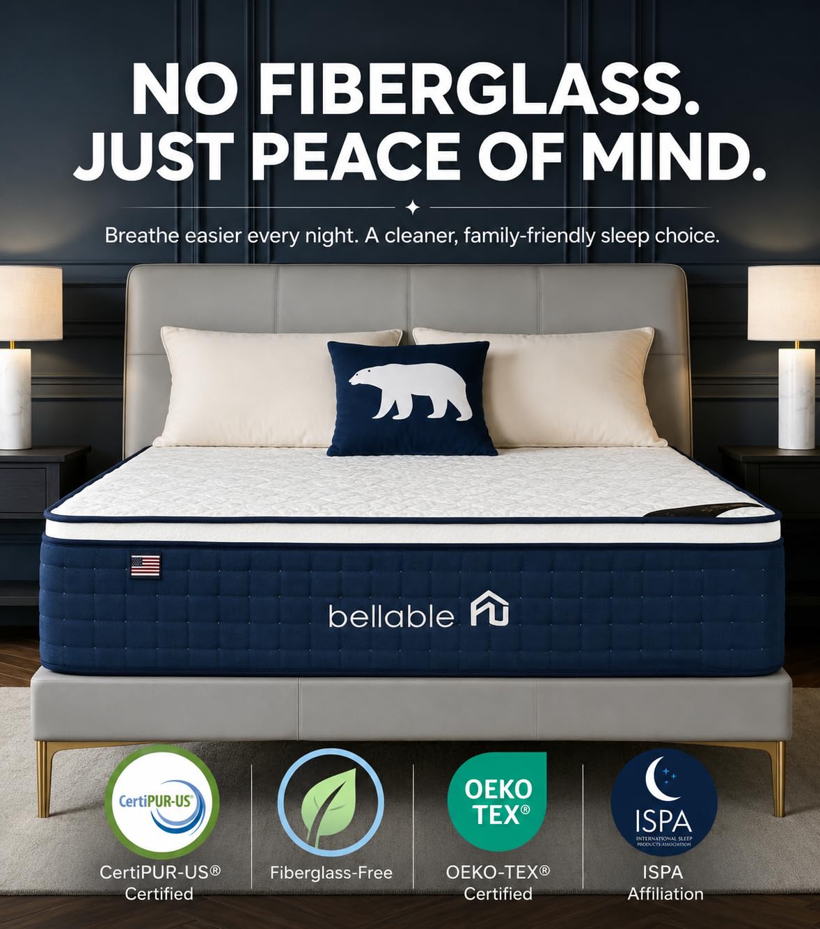 Full XL 14 Inch Cooling Gel Memory Foam Pocket Spring Mattress J965768