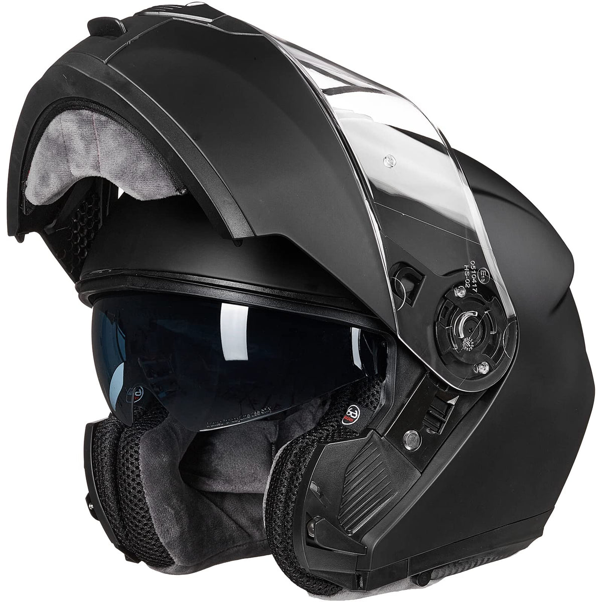 Matte Black Large Modular Full Face Motorcycle Helmet U263146