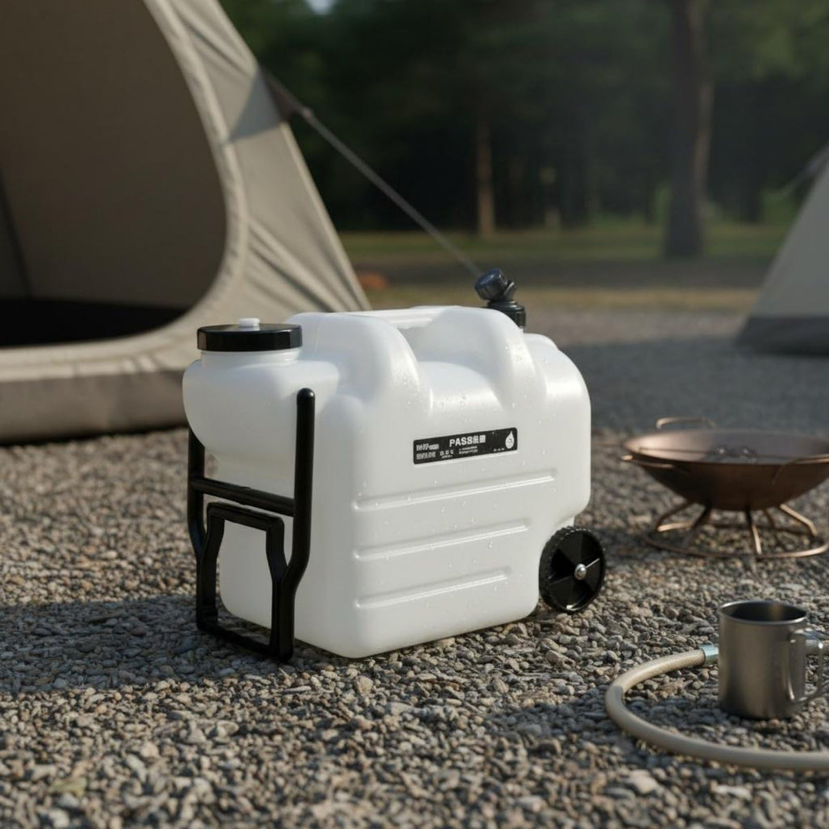 Portable Water Jug with Wheels and Built-In Tap P647926
