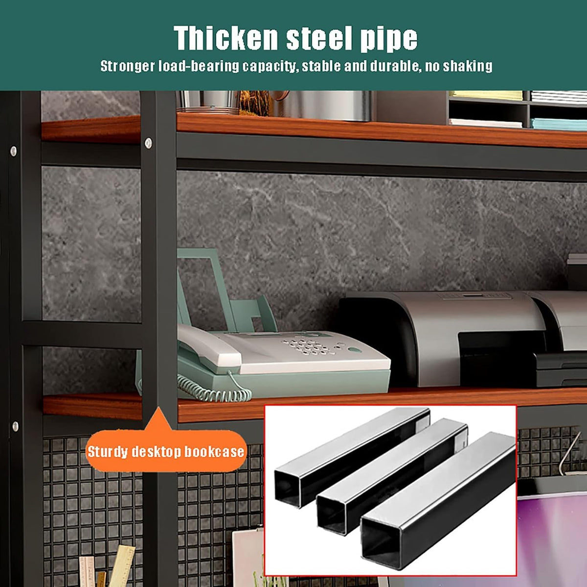 3-Tier Wood Desktop Bookshelf Q733