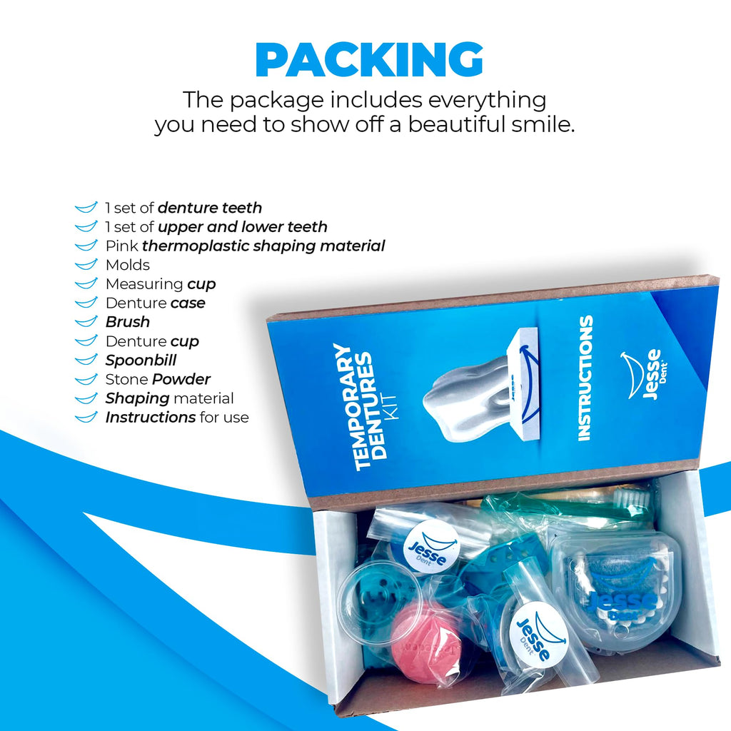 Customizable Dentures Kit with 12 Pieces N93582