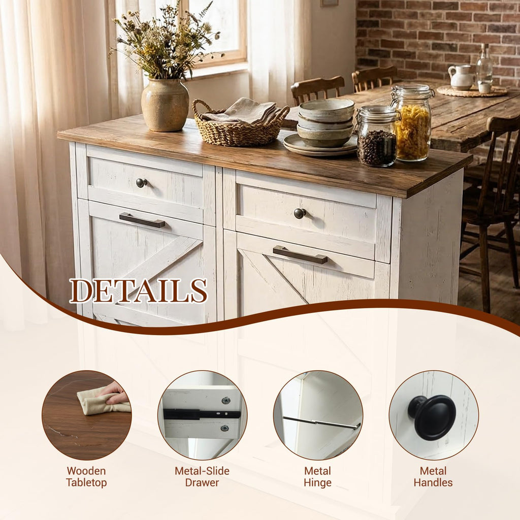 Brown White Double Tilt Out Trash Cabinet with Drawers K738322