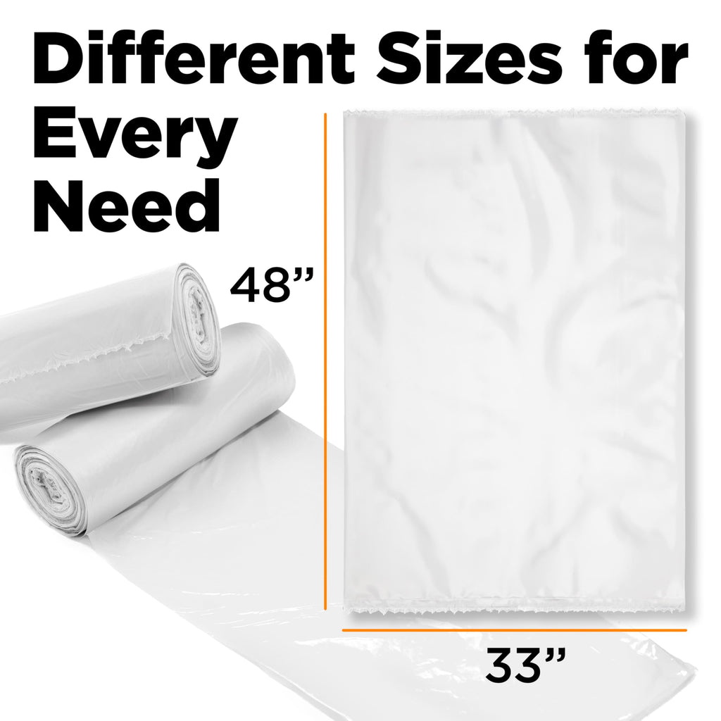 42 Gallon Clear Trash Bags 50 Count 3 Mil H597444