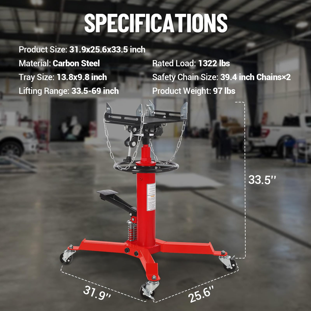Transmission Jack 1322 lbs T5834