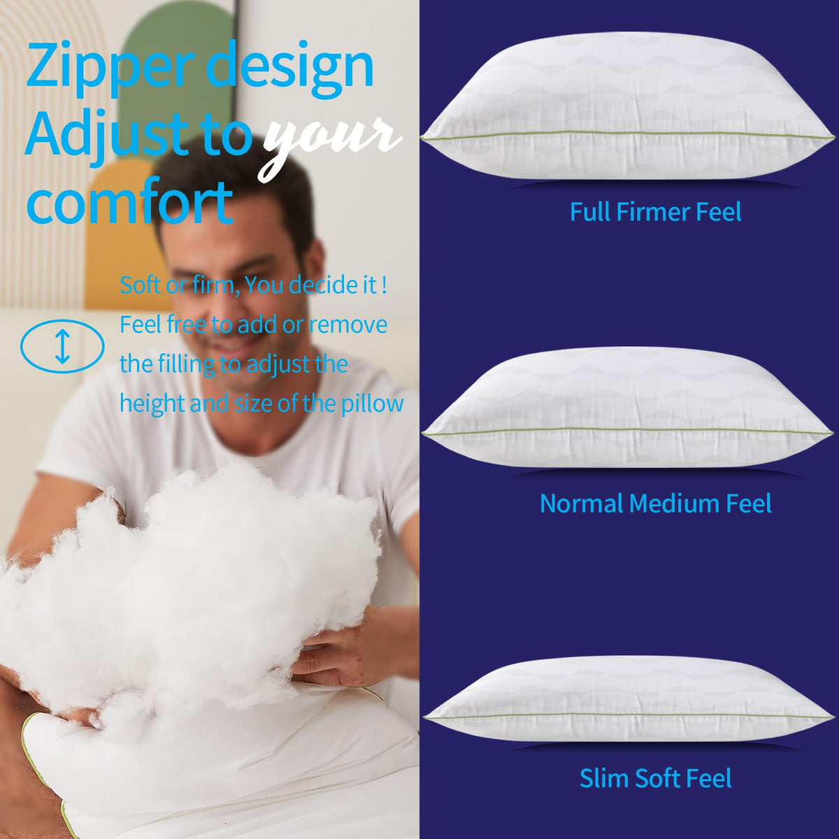 King Size Down Alternative Pillows Set of 2 P3431