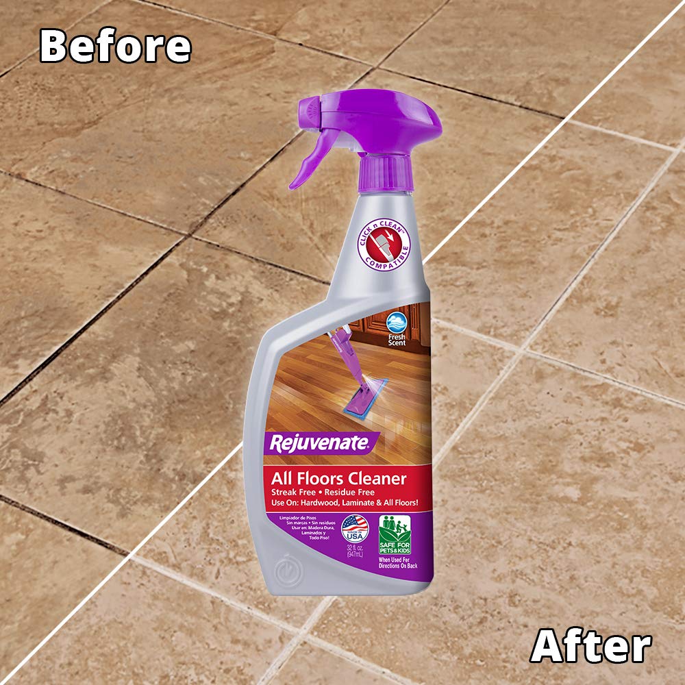 Wood Floor Restorer and Polish with High Gloss Finish 32oz and PH Balanced Floor Cleaner Q87048