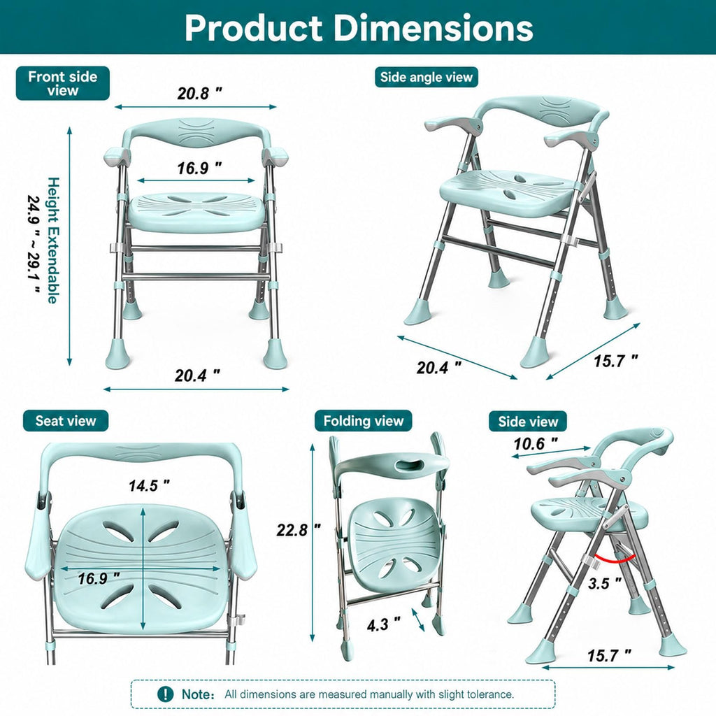 Heavy Duty Shower Chair with Arms and Back Y44568