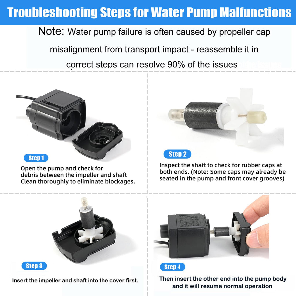 1.2 Gallon Aquarium Starter Kit with LED Light and Water Filter Pump U4912