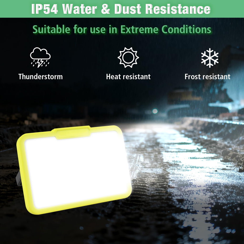 LED Work Light, Rechargeable, 700 LM Magnetic Portable Flood Light with Adjustable Stand, IP54 Waterproof, 3 Lighting Modes with Emergency SOS, 1Pack R63689