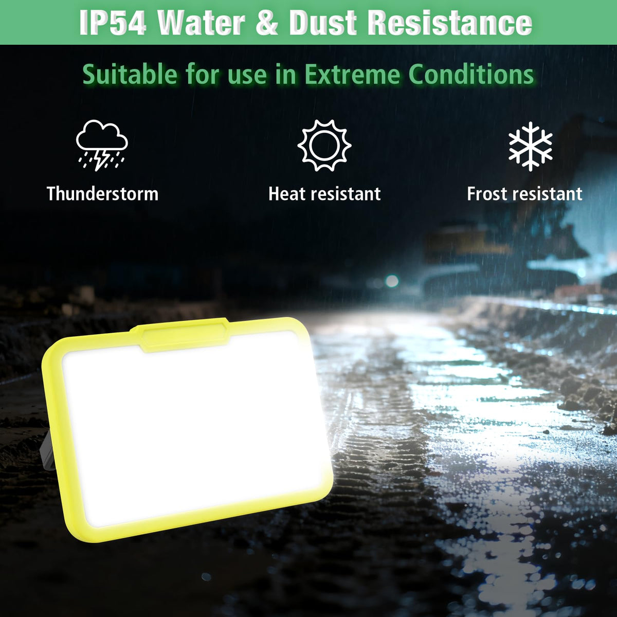 LED Work Light, Rechargeable, 700 LM Magnetic Portable Flood Light with Adjustable Stand, IP54 Waterproof, 3 Lighting Modes with Emergency SOS, 1Pack R63689