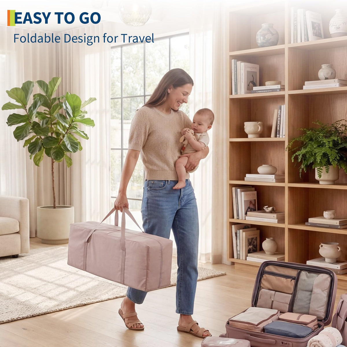 4 in 1 Pack and Play with Bassinet, Changing Table, Playpen and Carry Bag V680088
