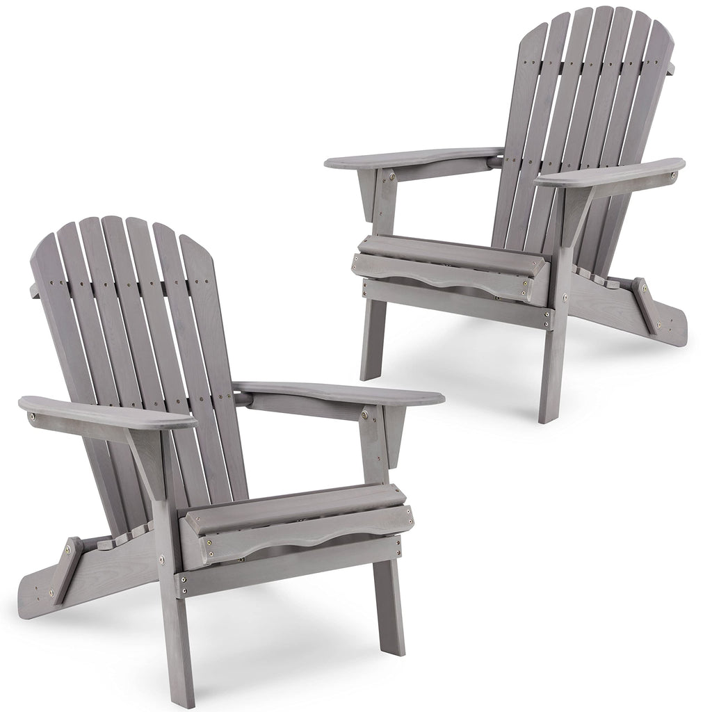 Solid Cedar Wood Adirondack Chairs Set of 2 Y528808