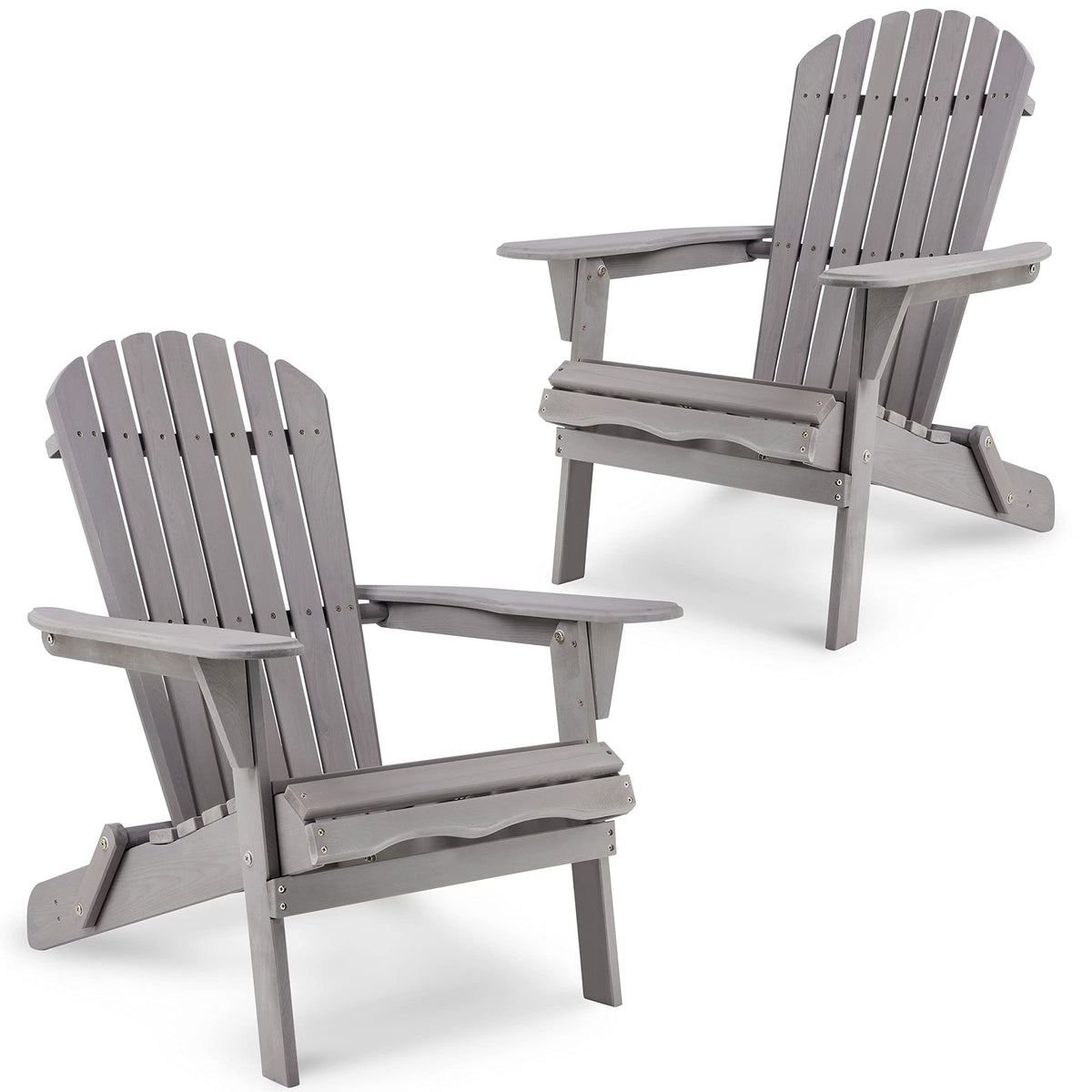 Solid Cedar Wood Adirondack Chairs Set of 2 Y528808