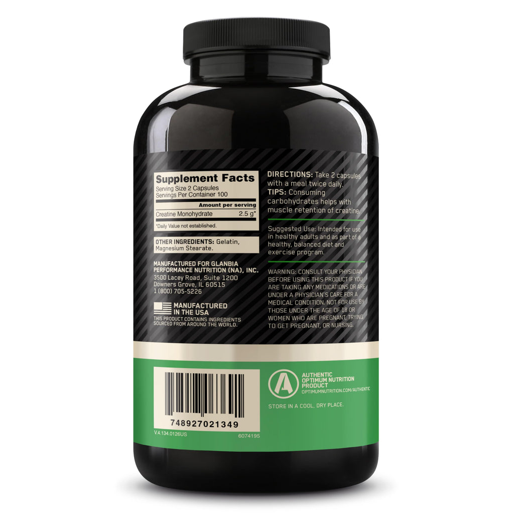 Micronized Creatine Monohydrate Capsules, 200 Ct X220