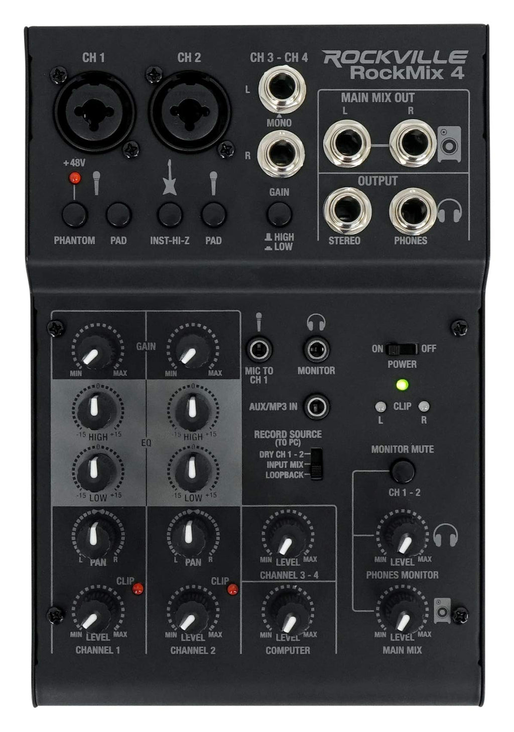 4-Channel Pro Recording Mixer with USB Interface L6266