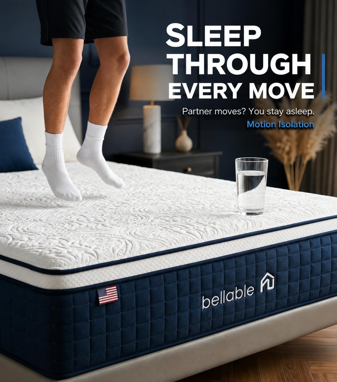 Full XL 14 Inch Cooling Gel Memory Foam Pocket Spring Mattress J965768
