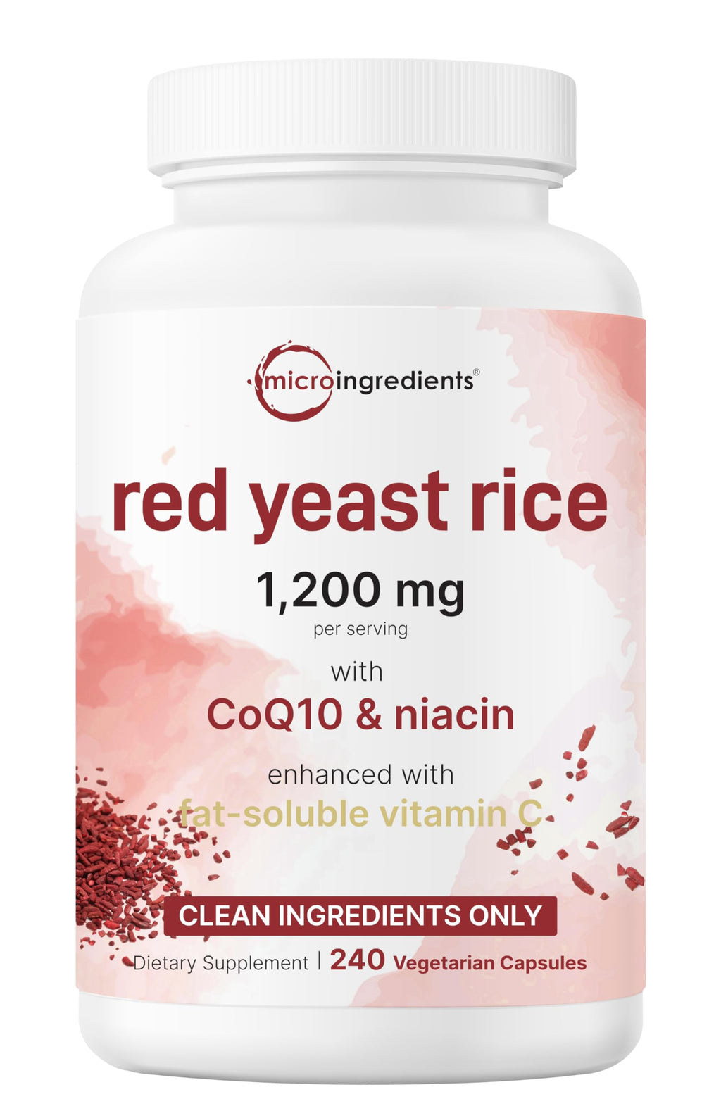 Red Yeast Rice with CoQ10 1200mg 240 Veggie Capsules K544352