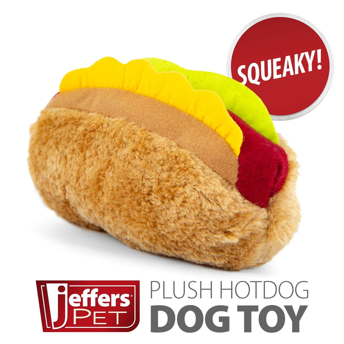 Plush Food Themed Dog Toy with Squeaker, 6 inch S481246
