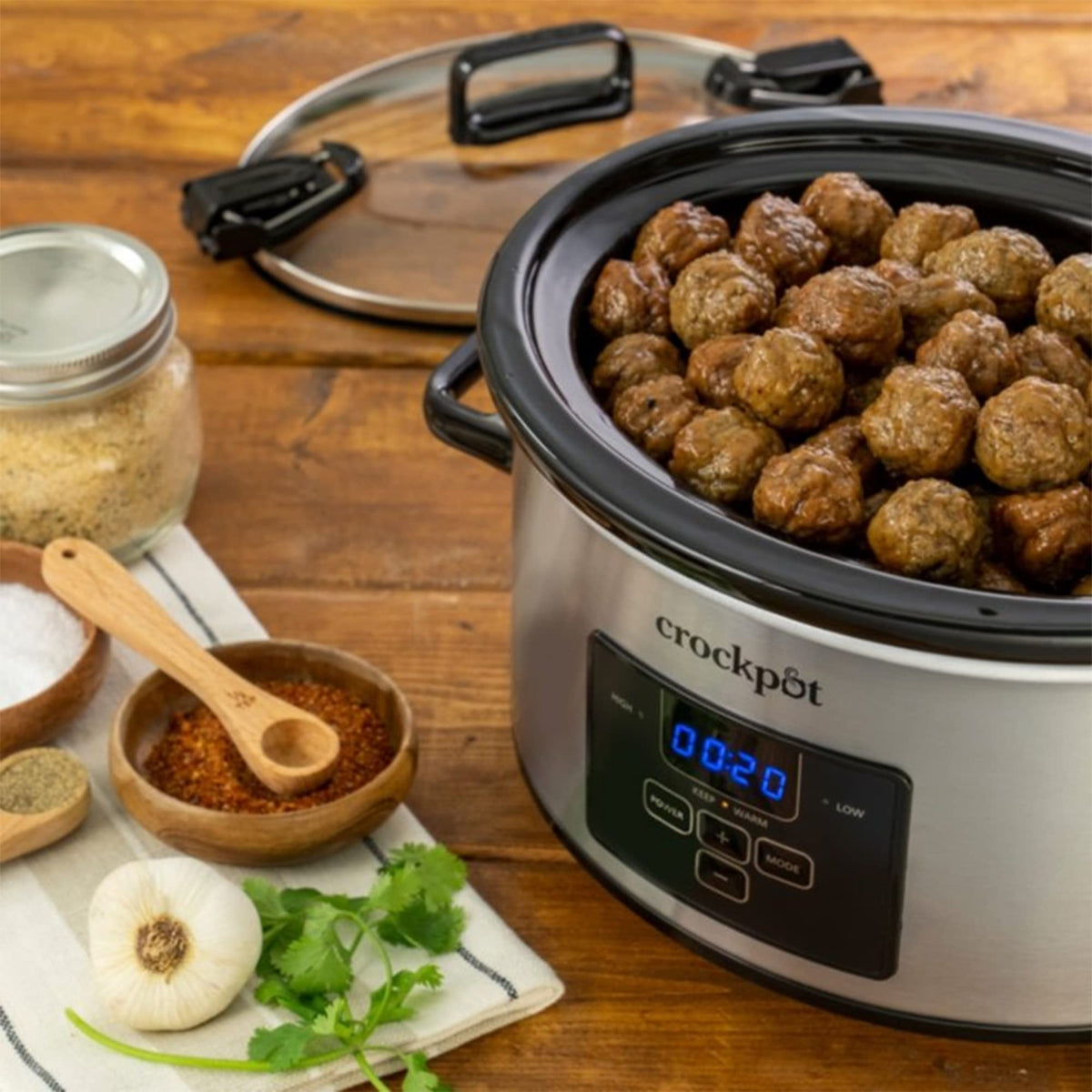 Programmable Slow Cooker, 4 Quart Oval I98496
