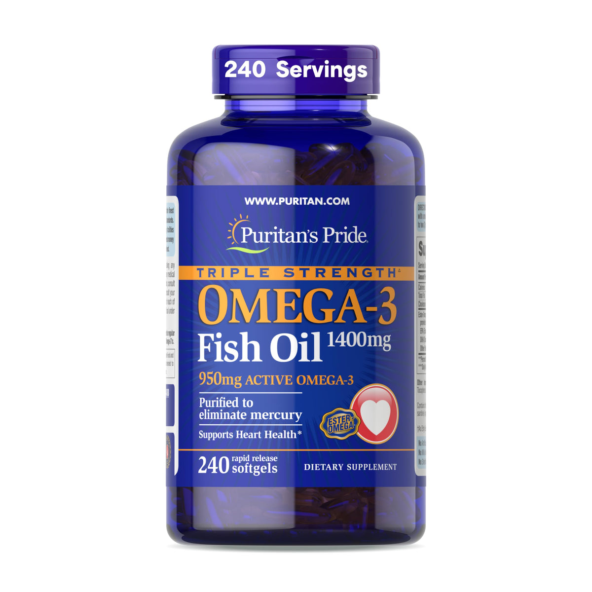 Triple Strength Omega-3 Fish Oil 1400mg 240 Softgels N202