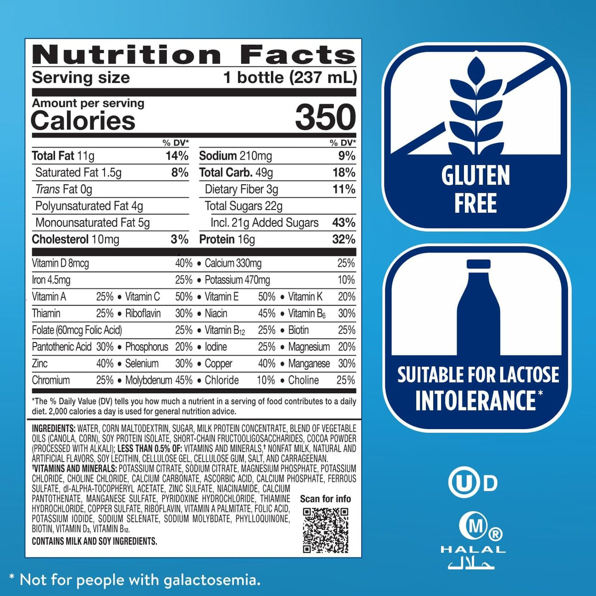 Milk Chocolate Nutrition Shake With Fiber, 24 Pack N457040