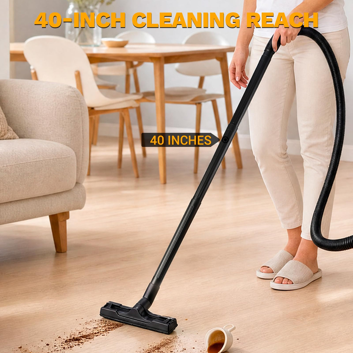 4-Gallon 3 Peak HP Wet Dry Shop Vacuum with Hose U1008