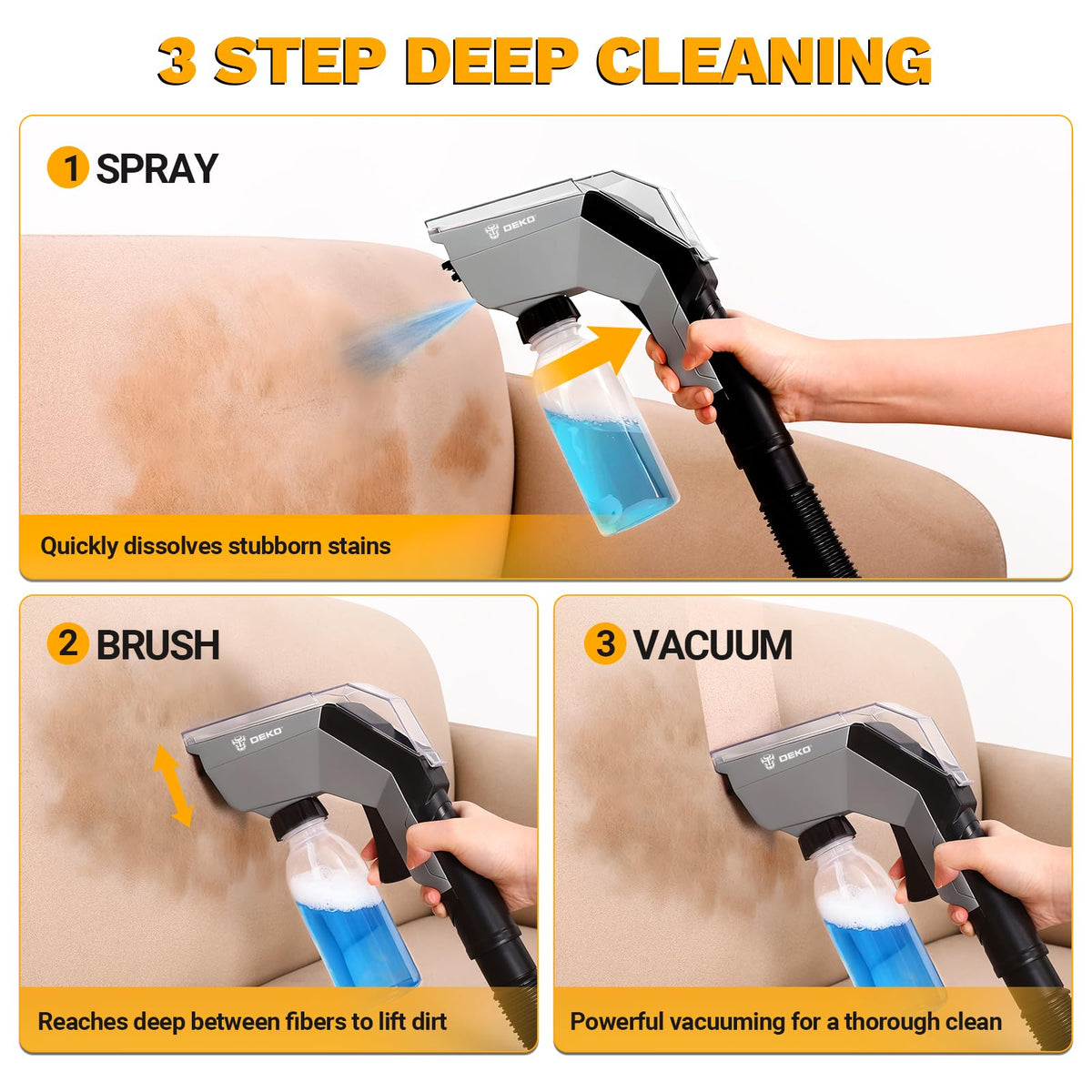 4-Gallon 3 Peak HP Wet Dry Shop Vacuum with Hose U1008