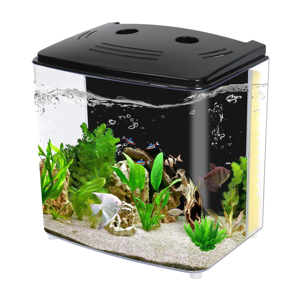 1.2 Gallon Aquarium Starter Kit with LED Light and Water Filter Pump U4912