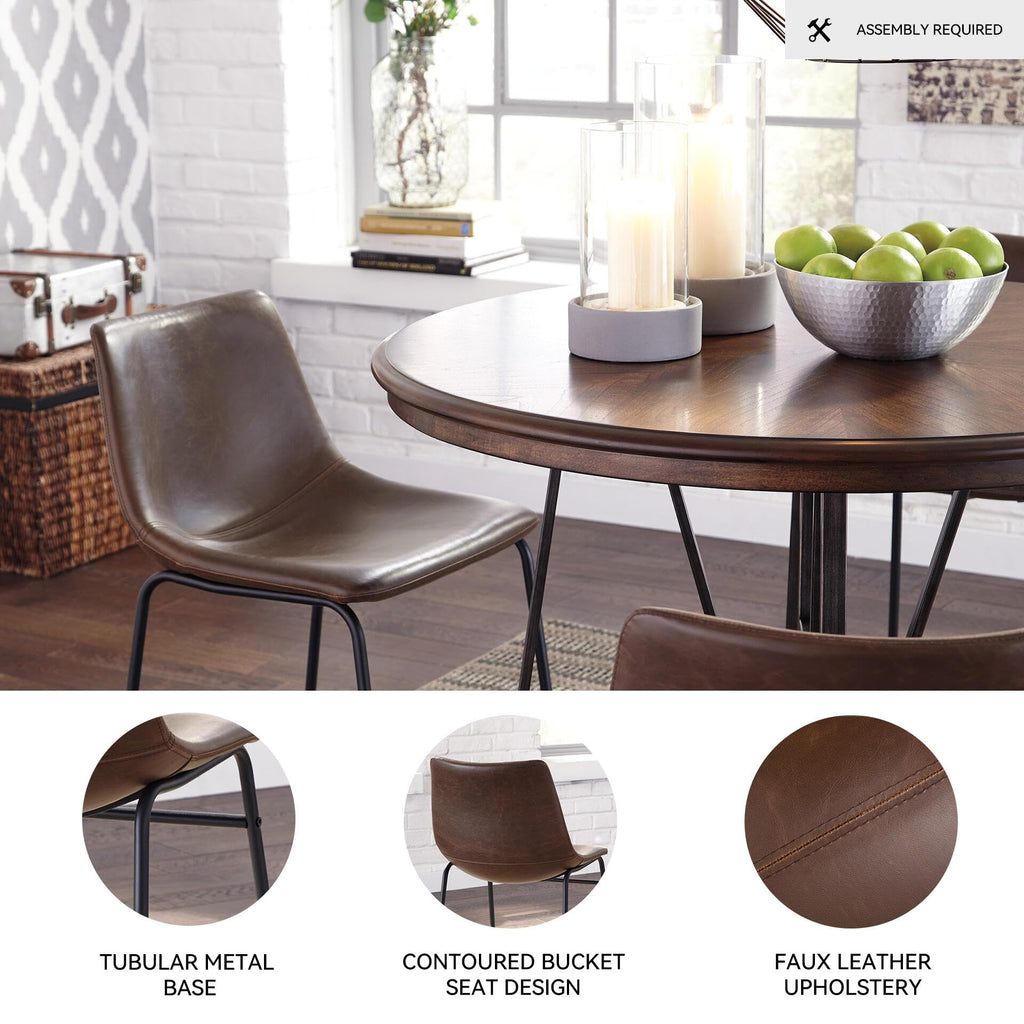 Mid-Century Dining Chair Set of 2 Brown D38805